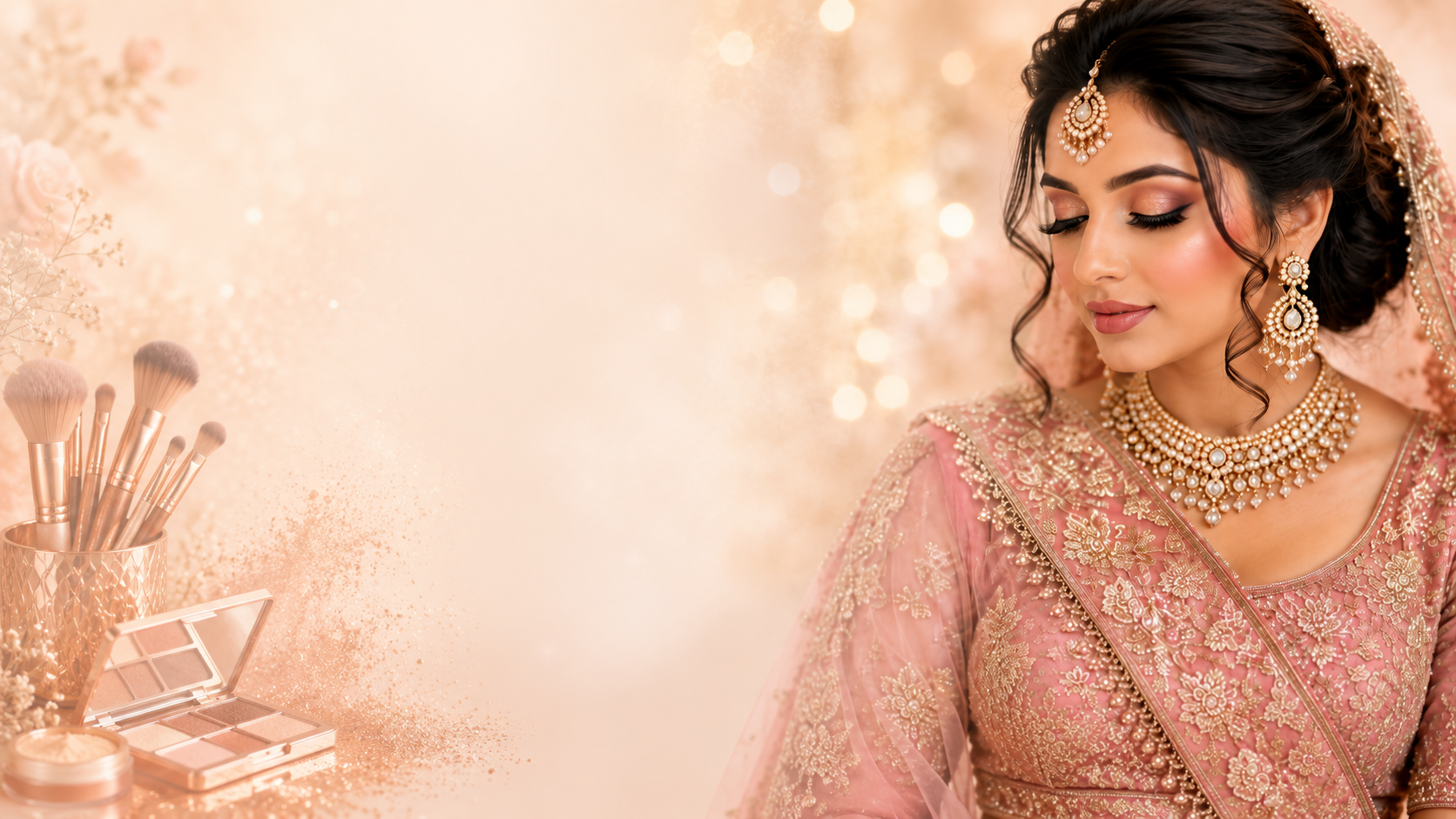 Beautiful bridal makeup by Pujan Beauty Studio